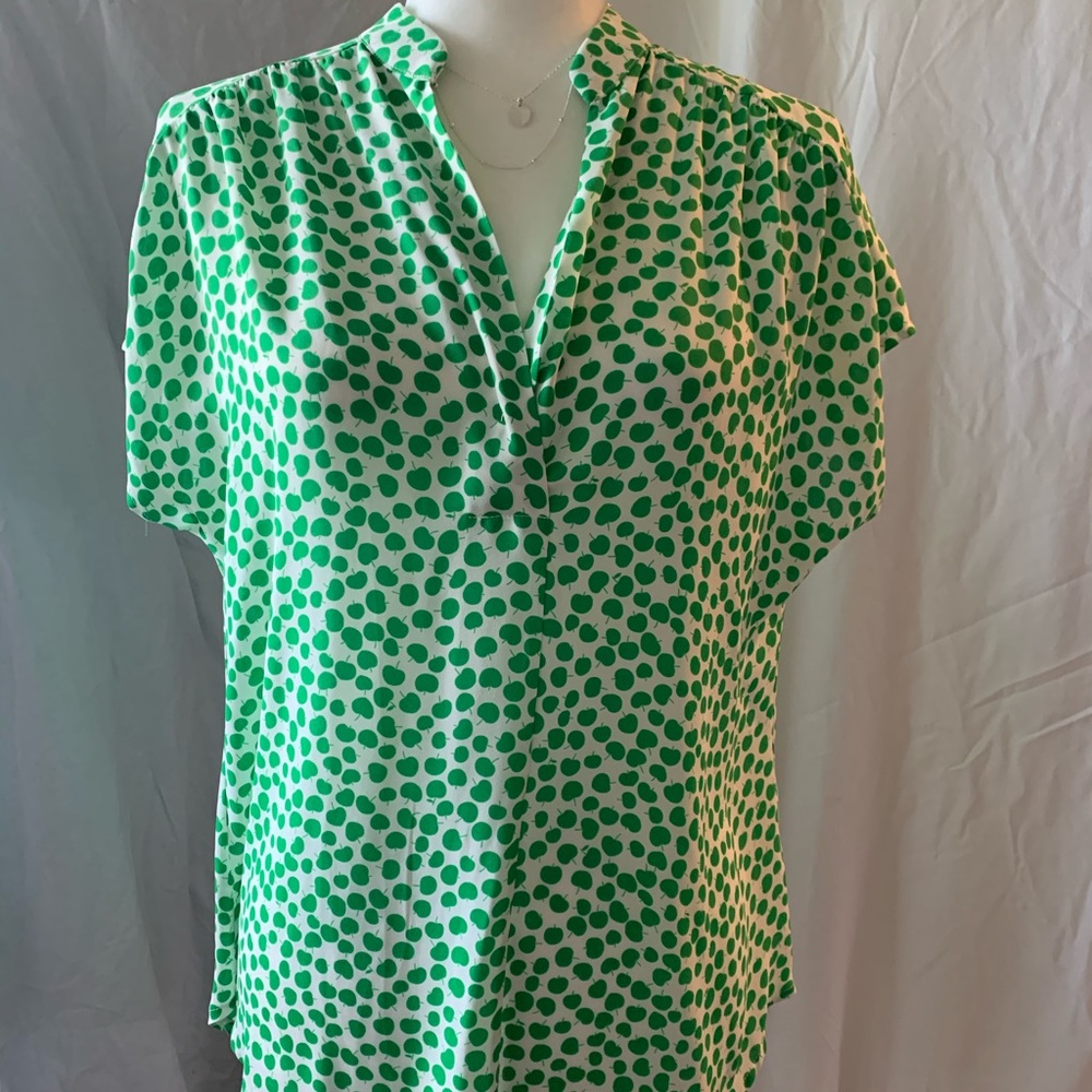 Nordstrom green apple blouse